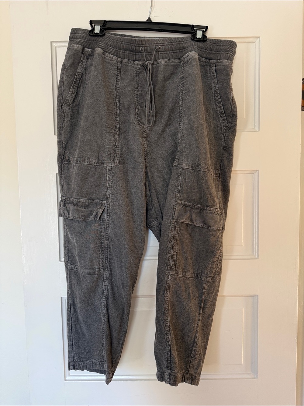 Daily Practice by Anthropologie Wide-Leg Cargo Pants in Gray - Women's